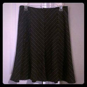 Black striped skirt